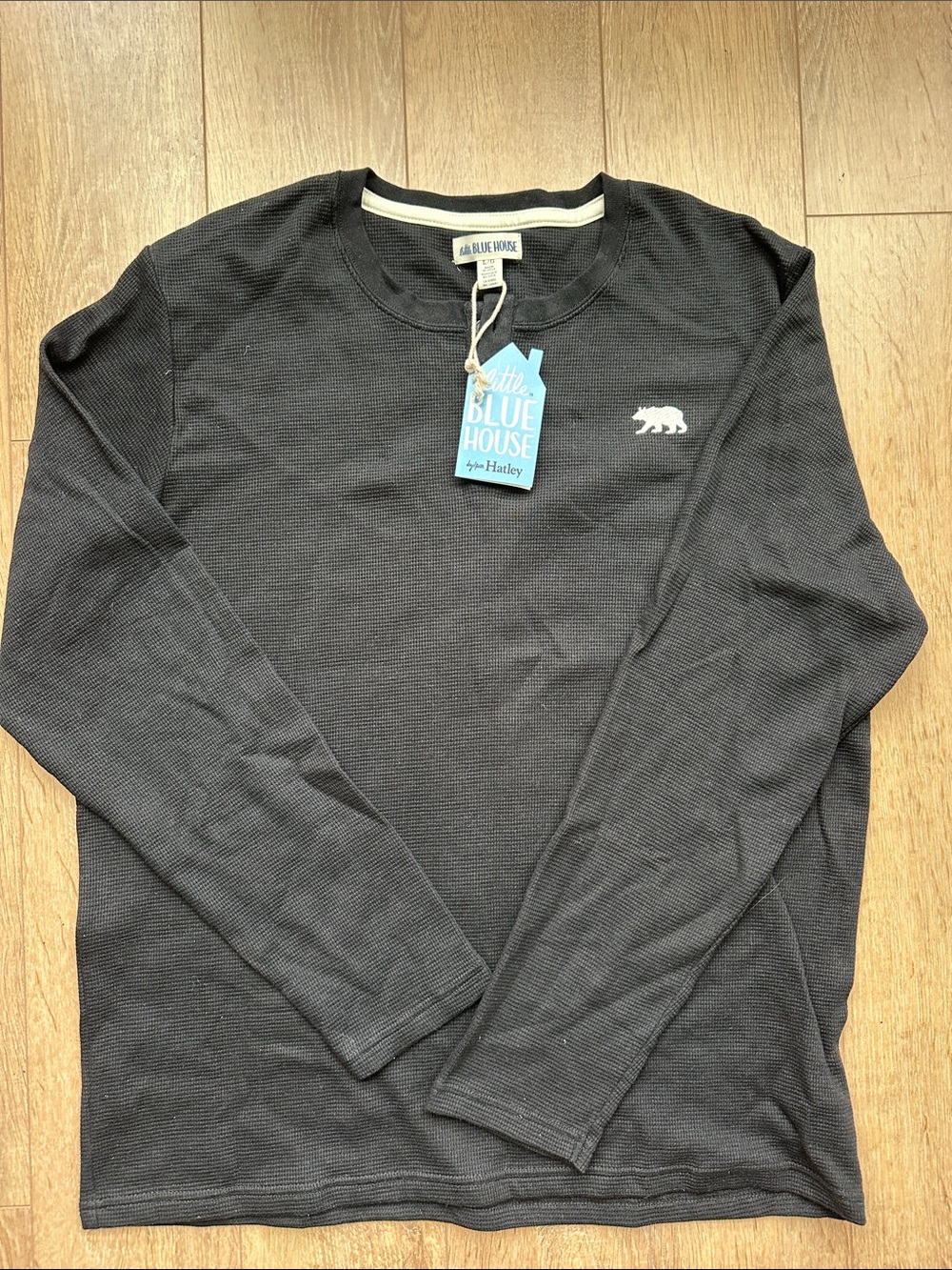 The Blue House by Hatley Men's Black Long-Sleeve Thermal Tee
